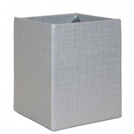 Cubo portalapices color plata