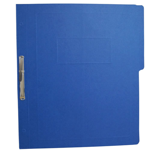 Carpeta Pressboard tamaño carta color azul obscuro, de 1/2 ceja y con broche de 8cm.