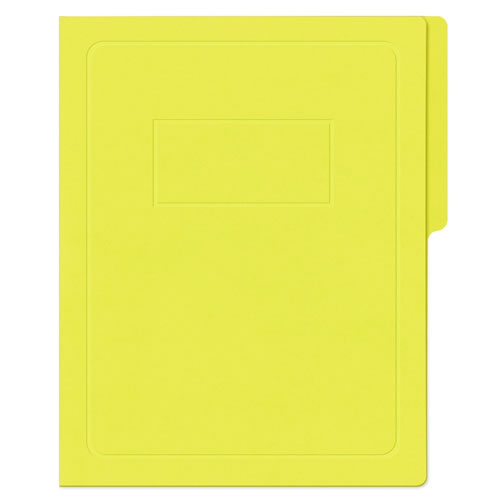 Carpeta Pressboard tamaño carta, amarillo, de 1/2 ceja y broche de 8cm.