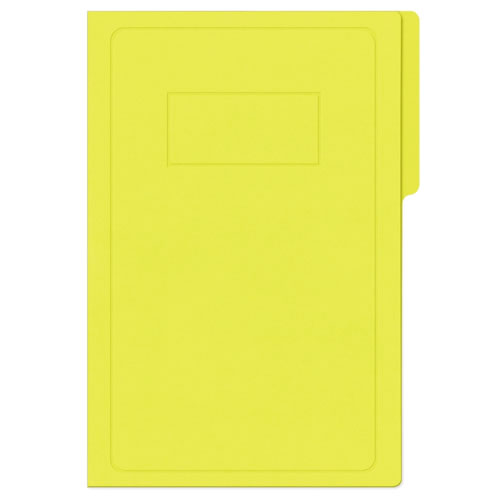 Carpeta Pressboard tamaño oficio color amarillo, de 1/2 ceja y con broche de 8cm.