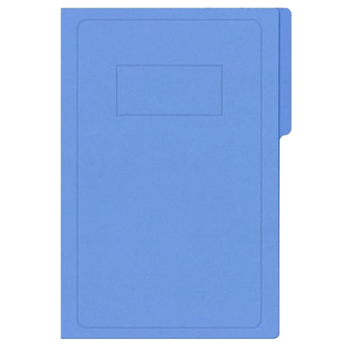 Carpeta Pressboard tamaño oficio color azul claro, de 1/2 ceja y con broche de 8cm.