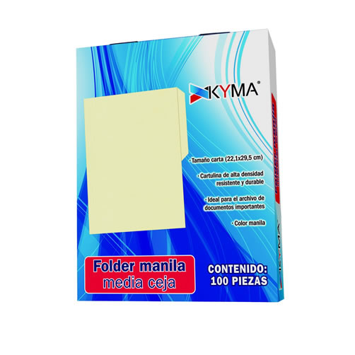 Folder clásico tamaño carta, color crema